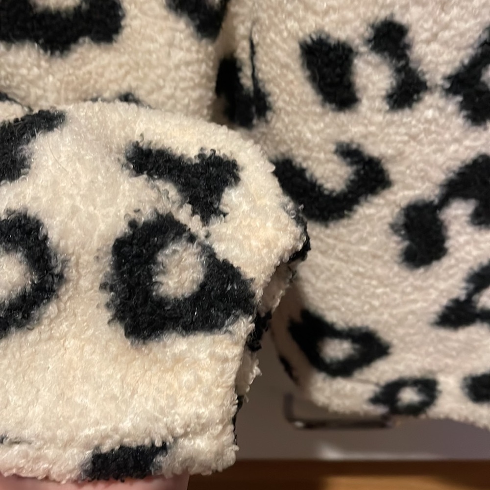 Leopard Print 1/4 Button Up Sweater - image 5